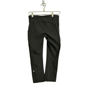 Lululemon Speed Up Crop 21"‎ Women's 6 Dark Olive Stretch Breathable Gym